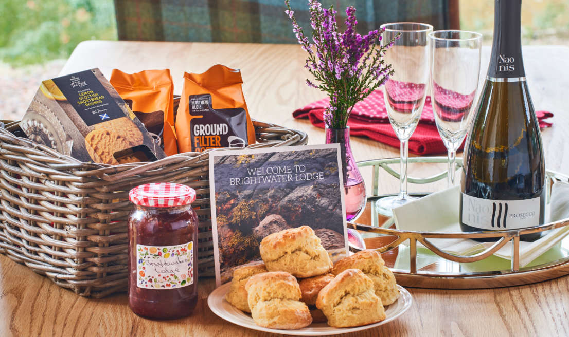 Welcome goodies at Brightwater Lodge